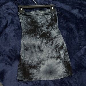 SHEIN Gray-Black Tie-Dye Pencil Skirt
